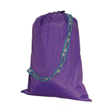 High Quality 100% Polyester Green Hospital Drawstring Laundry Bag